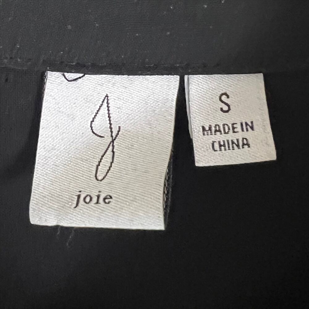 Joie Black Pleated Flowy Fit Sleeveless Mini Shirt Dress Size Small - Picture 5 of 7